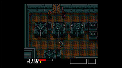 Metal Gear MSX2 gameplay: indoor corridor