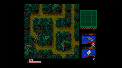 Metal Gear 2 gameplay: corridor and radar