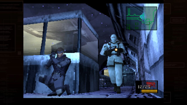 Surveillance still: snow alley with Genome Soldier